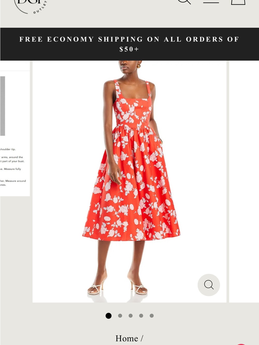 WAYF DESI CORSET MIDI DRESS